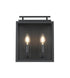 Elegant Lighting Valentin 2 Light Wall Sconce W9.4 Inch E4.7 Inch H11.8 Inch in Black Model: OD418W12BK