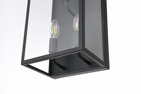 Elegant Lighting Valentin 3 Light Wall Sconce W8.3 Inch E6.5 Inch H16.7 Inch in Black Model: OD418W17BK