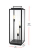 Elegant Lighting Valentin Lawn Light L11.9 Inch W11.9 Inch H35.5 Inch in Black Model: OD418L36BK