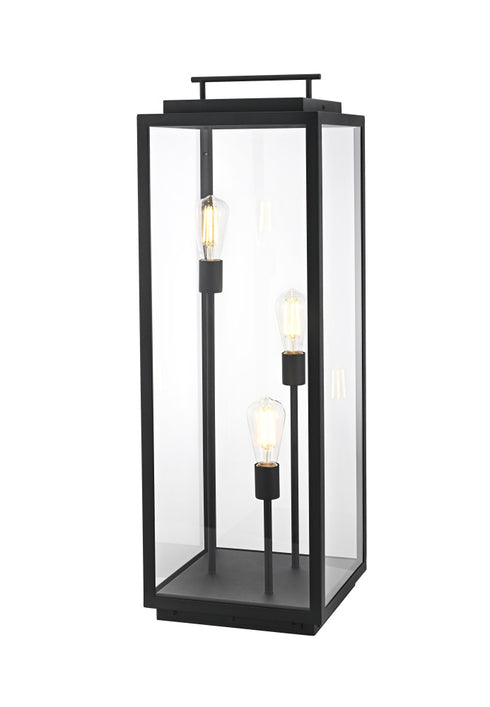 Elegant Lighting Valentin Lawn Light L11.9 Inch W11.9 Inch H35.5 Inch in Black Model: OD418L36BK