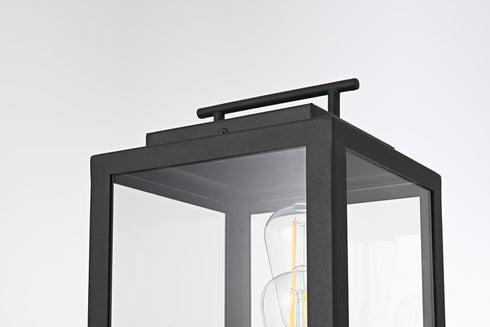Elegant Lighting Valentin Lawn Light L8.3 Inch W8.3 Inch H17.5 Inch in Black Model: OD418L18BK