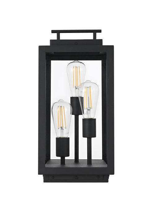 Elegant Lighting Valentin Lawn Light L8.3 Inch W8.3 Inch H17.5 Inch in Black Model: OD418L18BK