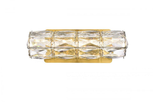 Elegant Lighting Valetta 12 Inch LED Linear Wall Sconce in Gold Model: 3501W12G