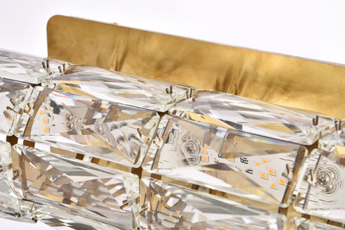 Elegant Lighting Valetta 12 Inch LED Linear Wall Sconce in Gold Model: 3501W12G
