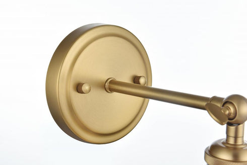 Elegant Lighting Vaman 7 inch Wall Sconce in Satin Gold Model: LD7324W7SG