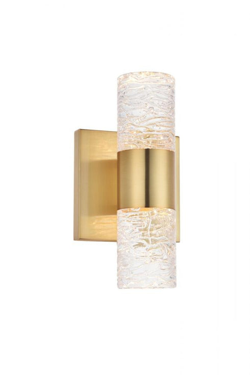 Elegant Lighting Vega 2 light in Gold LED Wall Sconce Model: 5200W5G