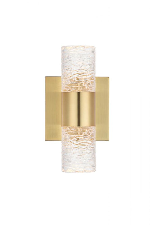 Elegant Lighting Vega 2 light in Gold LED Wall Sconce Model: 5200W5G
