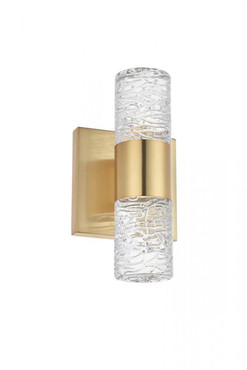 Elegant Lighting Vega 2 light in Gold LED Wall Sconce Model: 5200W5G