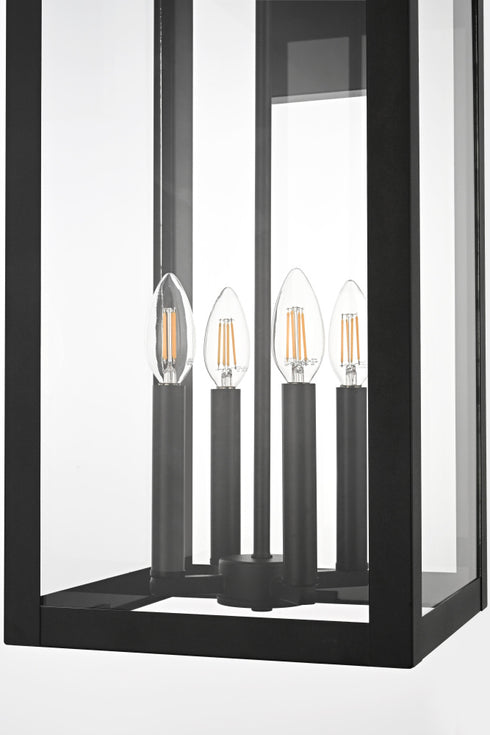 Elegant Lighting Venango 4 Light Wall sconce W12 Inch E13 Inch H25.5 Inch L4 in Black (1Box) Model: OD324W26BK
