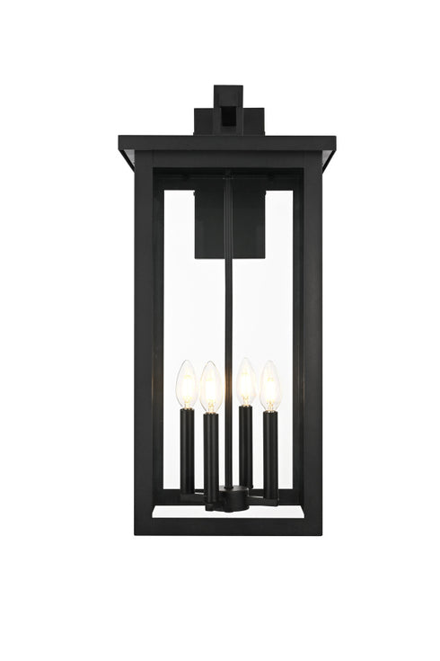 Elegant Lighting Venango 4 Light Wall sconce W12 Inch E13 Inch H25.5 Inch L4 in Black (1Box) Model: OD324W26BK