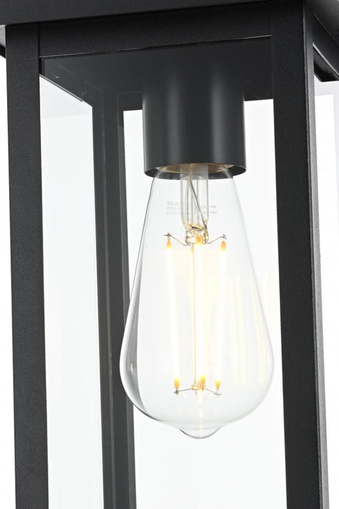 Elegant Lighting Venango 7 inch Outdoor Pendant in Black Model: OD324H11BK