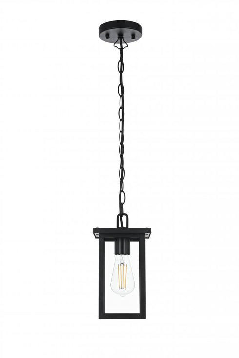 Elegant Lighting Venango 7 inch Outdoor Pendant in Black Model: OD324H11BK