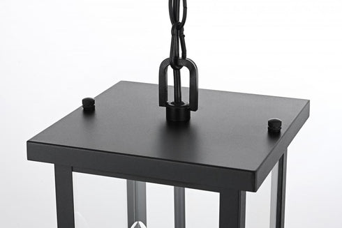Elegant Lighting Venango 7 inch Outdoor Pendant in Black Model: OD324H14BK