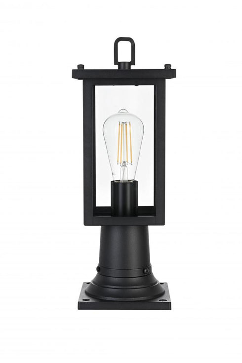 Elegant Lighting Venango 7 inch Outdoor Pendant in Black Model: OD324P16BK