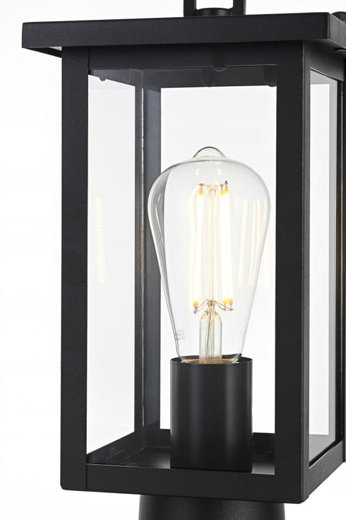 Elegant Lighting Venango 7 inch Outdoor Pendant in Black Model: OD324P16BK