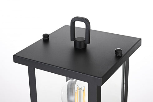 Elegant Lighting Venango 7 inch Outdoor Pendant in Black Model: OD324P16BK