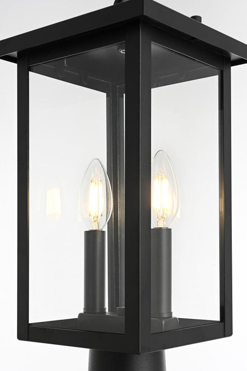 Elegant Lighting Venango 7 inch Outdoor Pendant in Black Model: OD324P19BK