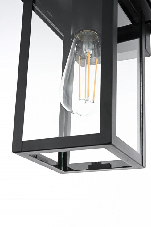 Elegant Lighting Venango 7 inch Outdoor Pendant in Black Model: OD324W12BK