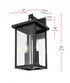 Elegant Lighting Venango 7 inch Outdoor Pendant in Black Model: OD324W15BK