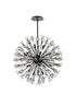 Elegant Lighting Vera 32 inch crystal starburst round pendant in black Model: 2550D32BK