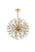 Elegant Lighting Vera 32 inch crystal starburst round pendant in black Model: 2550D32BK