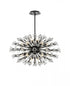 Elegant Lighting Vera 36 inch crystal starburst oval pendant in black Model: 2550D36BK