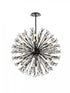 Elegant Lighting Vera 38 inch crystal starburst round pendant in black Model: 2550D38BK