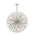 Elegant Lighting Vera 44 inch crystal starburst round pendant in black Model: 2550D44BK