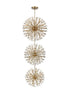 Elegant Lighting Vera 44 inch three tiers crystal starburst chandelier in black Model: 2550G44L3BK