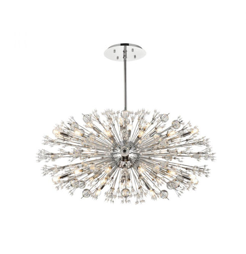 Elegant Lighting Vera 48 inch crystal starburst oval pendant in black Model: 2550D48BK