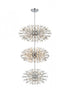 Elegant Lighting Vera 48 inch three tiers crystal starburst chandelier in black Model: 2550G48L3BK