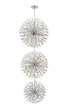 Elegant Lighting Vera 50 inch three tiers crystal starburst chandelier in black Model: 2550G50L3BK
