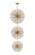 Elegant Lighting Vera 50 inch three tiers crystal starburst chandelier in black Model: 2550G50L3BK