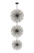 Elegant Lighting Vera 50 inch three tiers crystal starburst chandelier in black Model: 2550G50L3BK