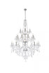 Elegant Lighting Verona 25 light in Chrome Chandelier Golden Teak (Smoky) Royal Cut Crystal Model: V7825G43C-GT/RC
