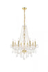 Elegant Lighting Verona 8 light in Chrome Chandelier Golden Teak (Smoky) Royal Cut Crystal Model: V7858D28C-GT/RC