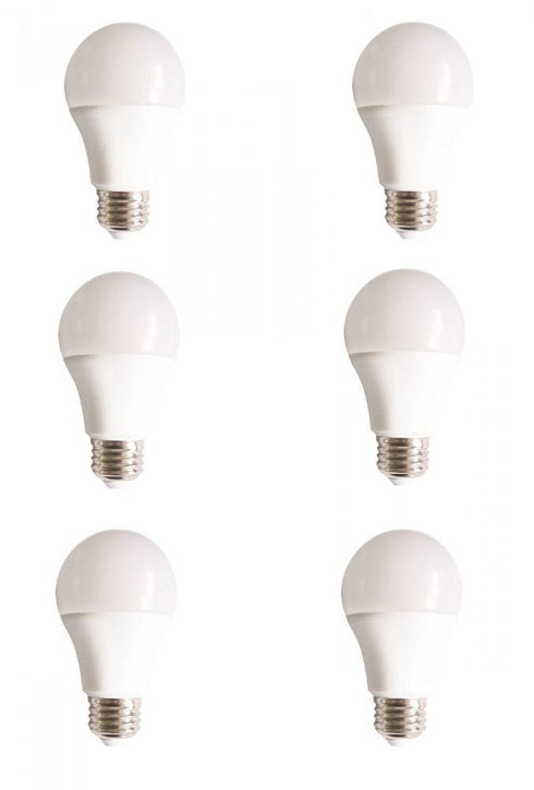 Elegant Lighting Vertis LED A19 5000K 160 degree CRI80 UL 10W 60 Watt EQUIVALENT 15000HRS in Frosted White Finish Model: A19LED802-6PK
