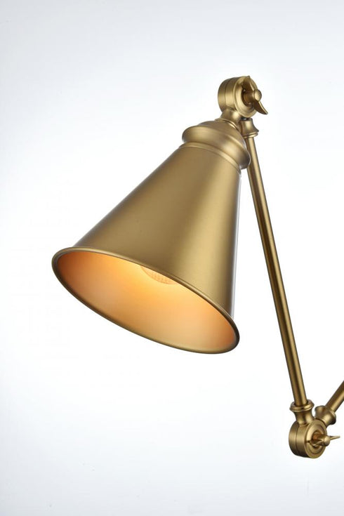 Elegant Lighting Vesa 6 inch Wall Sconce in Satin Gold Model: LD7323W6SG