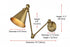 Elegant Lighting Vesa 6 inch Wall Sconce in Satin Gold Model: LD7323W6SG