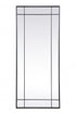 Elegant Lighting Viola French Panel Full Length Mirror 30x70 Inch in Black Model: MR3FL3070BLK