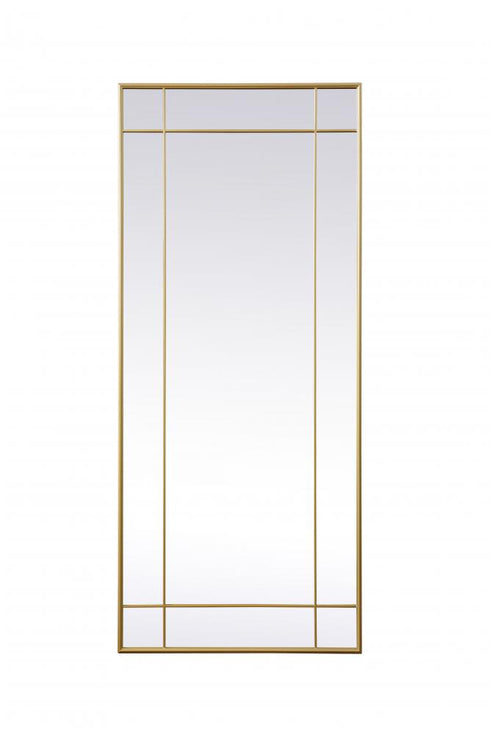 Elegant Lighting Viola French Panel Full Length Mirror 30x70 Inch in Black Model: MR3FL3070BLK