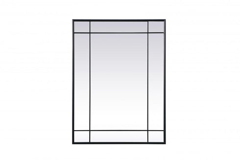 Elegant Lighting Viola French Panel Wall Mirror 30x40 Inch in Black Model: MR3A3040BLK