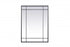 Elegant Lighting Viola French Panel Wall Mirror 30x40 Inch in Black Model: MR3A3040BLK