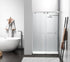 Elegant Lighting Warren Semi frameless Shower Door 48x76 in Brushed Gold Model: SD303-4876BGD