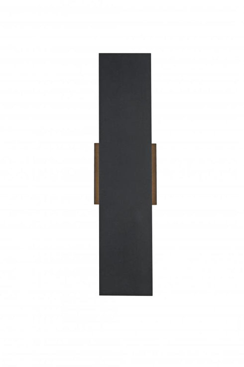 Elegant Lighting Waylen 4.5 x 18 inch Outdoor Wall Sconce in Black Model: OD506W18BK