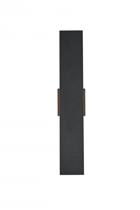 Elegant Lighting Waylen 4.5 x 24 inch Outdoor Wall Sconce in Black Model: OD506W24BK