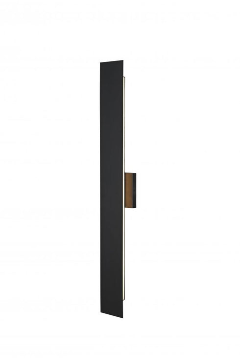 Elegant Lighting Waylen 4.5 x 34 inch Outdoor Wall Sconce in Black Model: OD506W34BK