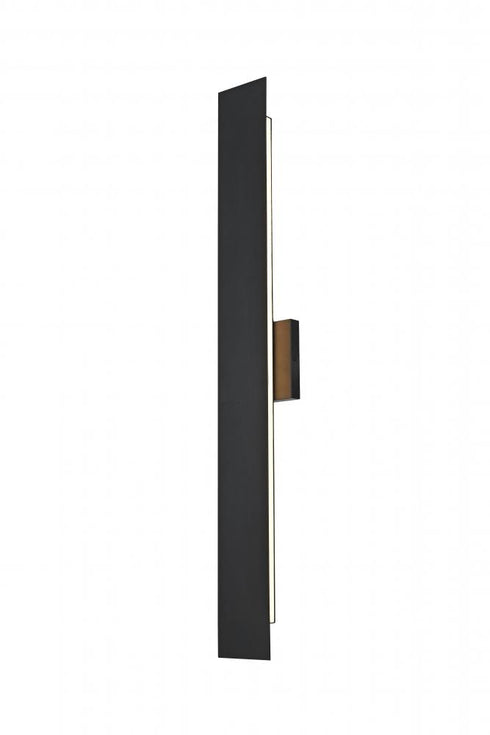 Elegant Lighting Waylen 4.5 x 34 inch Outdoor Wall Sconce in Black Model: OD506W34BK