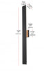 Elegant Lighting Waylen 4.5 x 40 inch Outdoor Wall Sconce in Black Model: OD506W40BK