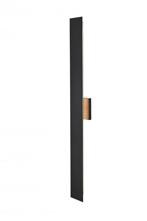 Elegant Lighting Waylen 4.5 x 40 inch Outdoor Wall Sconce in Black Model: OD506W40BK